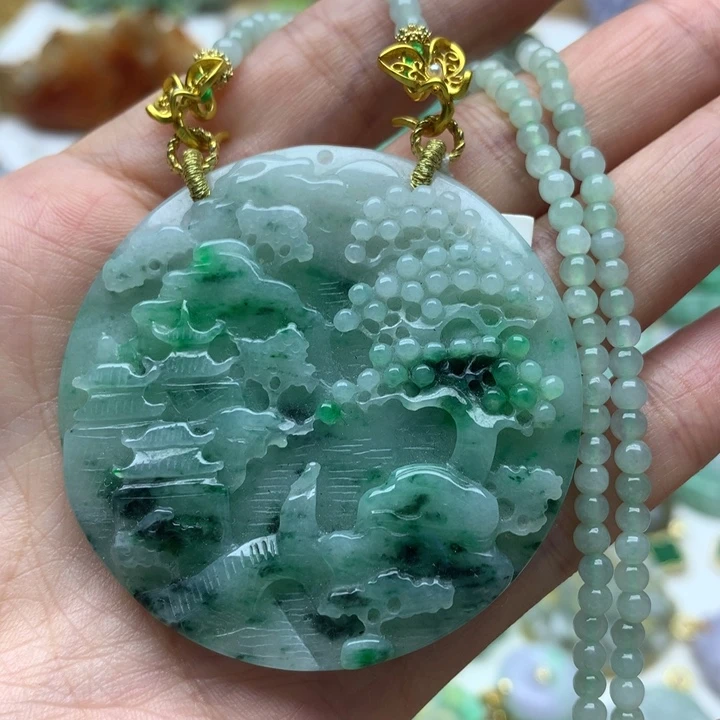 颈饰未镶嵌翡翠翡翠