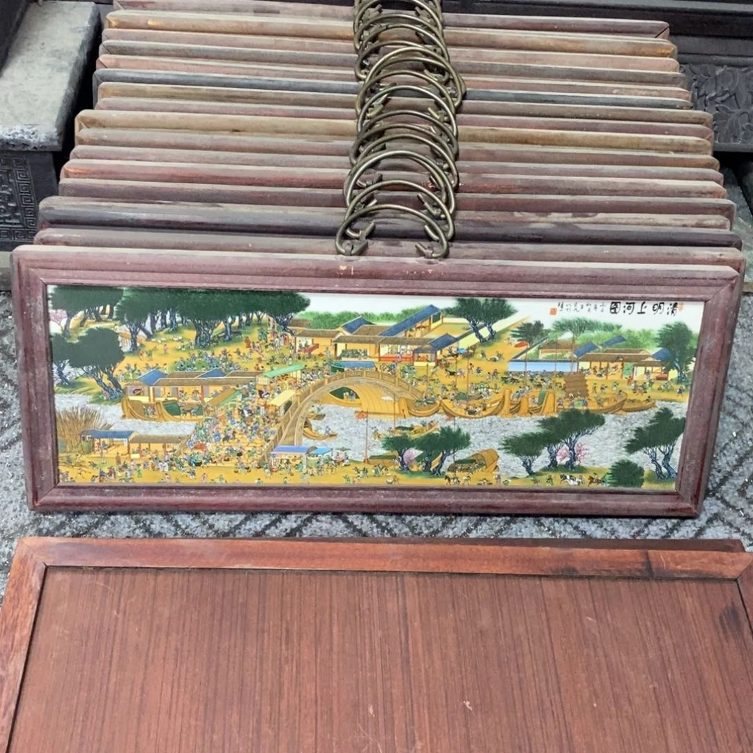 瓷53*21*1景德镇瓷板画柴窑烧制