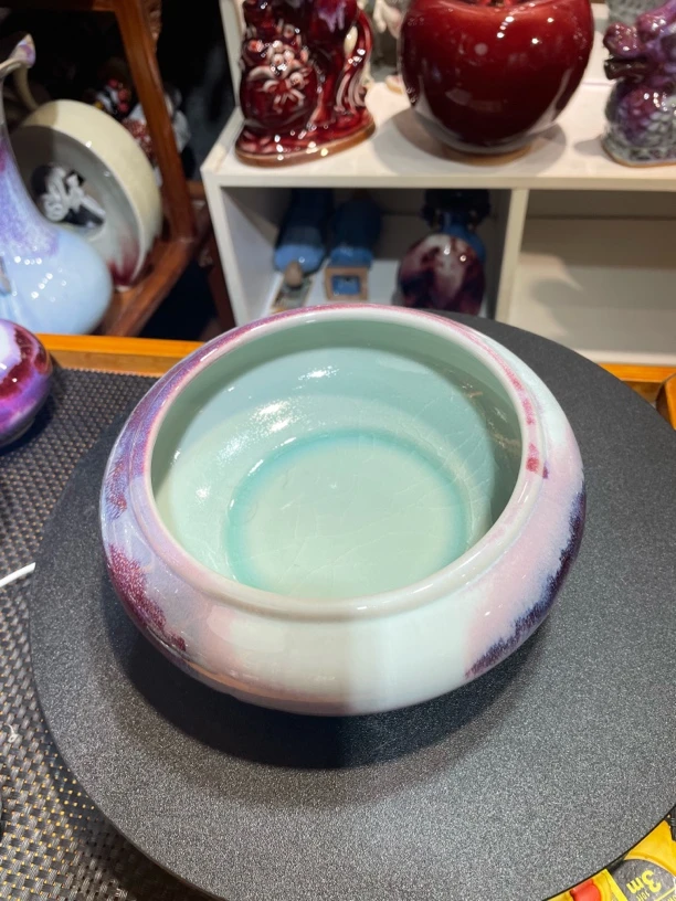 瓷片山水釉色笔洗