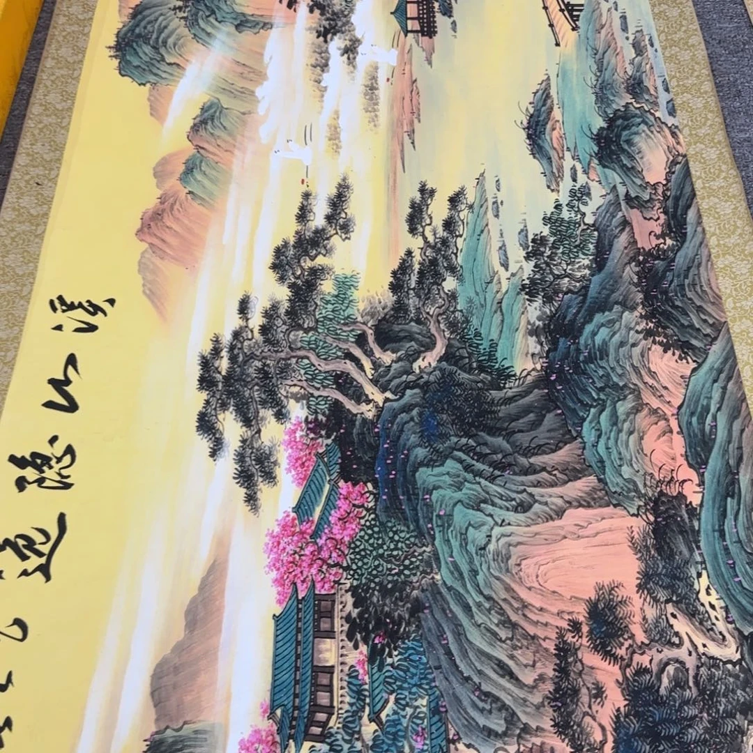 海***浪国画QC原创横山水作品！带证书！限购一单
