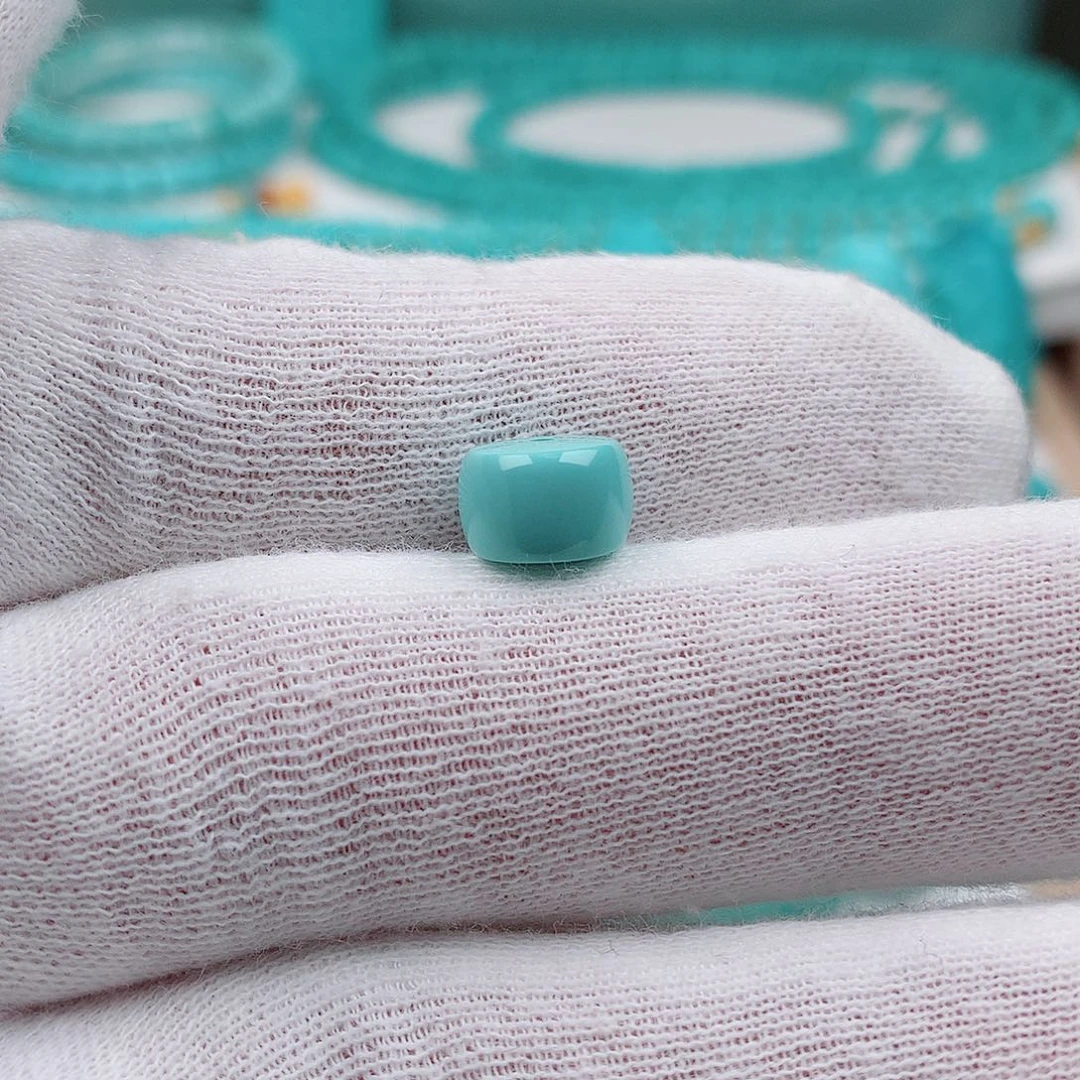绿松石未镶嵌直切9.1mm
