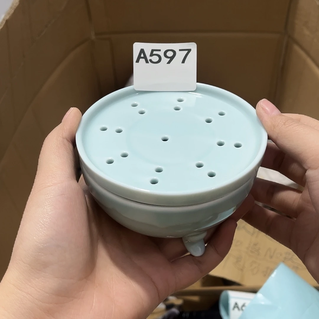 景***人瓷片茶摆件工艺品摆件666