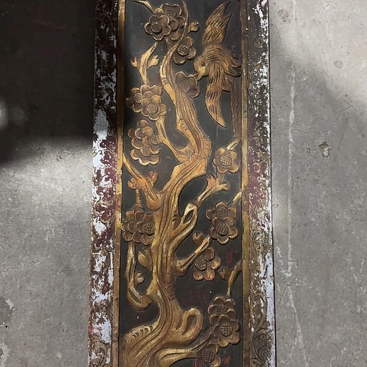 香榧木老木雕老人物花板