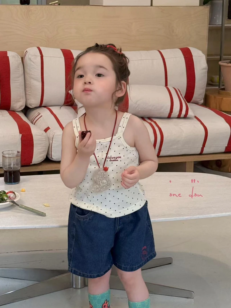 AC399~one豆·25夏~波点吊带两件套5538