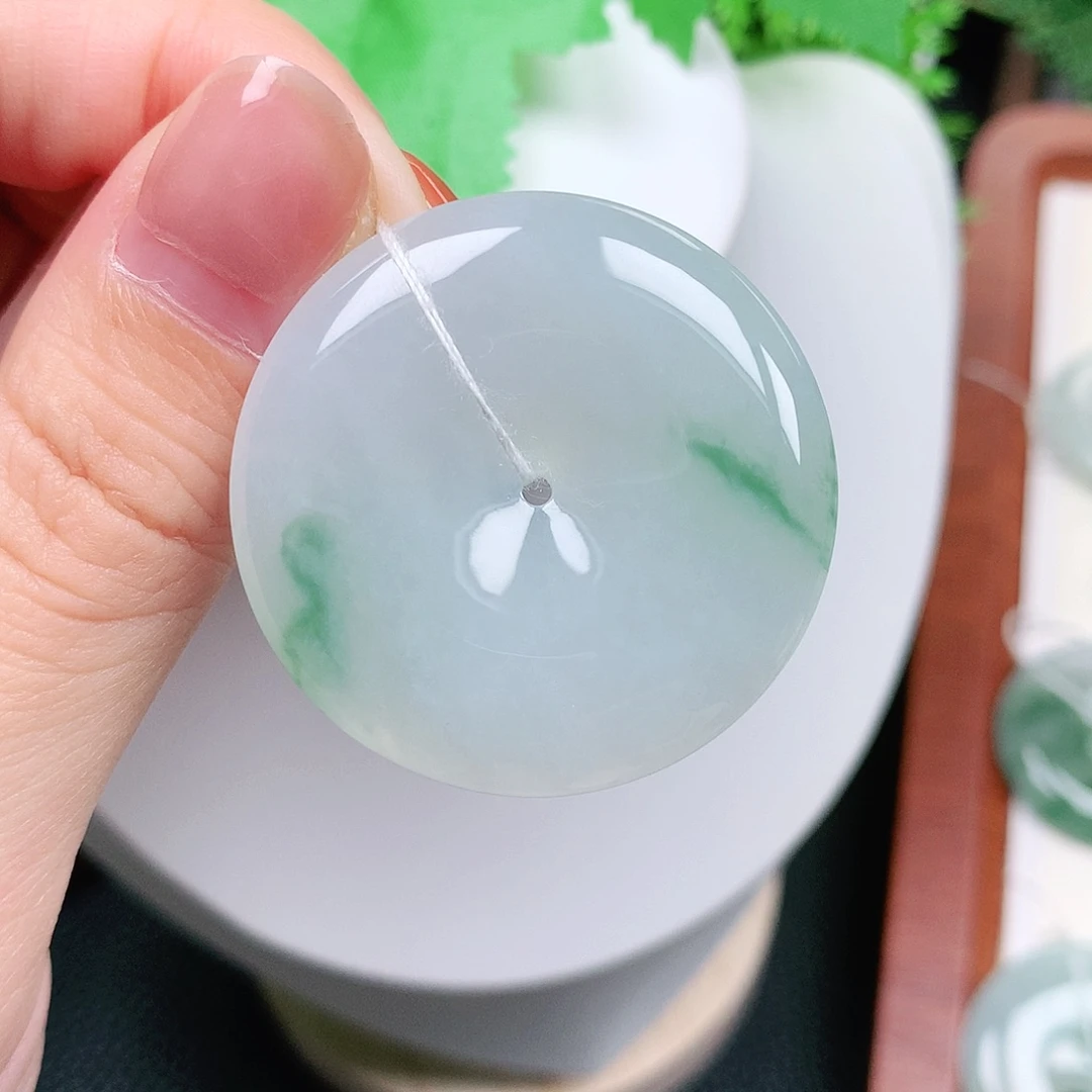 翡翠未镶嵌颈饰平安36-6