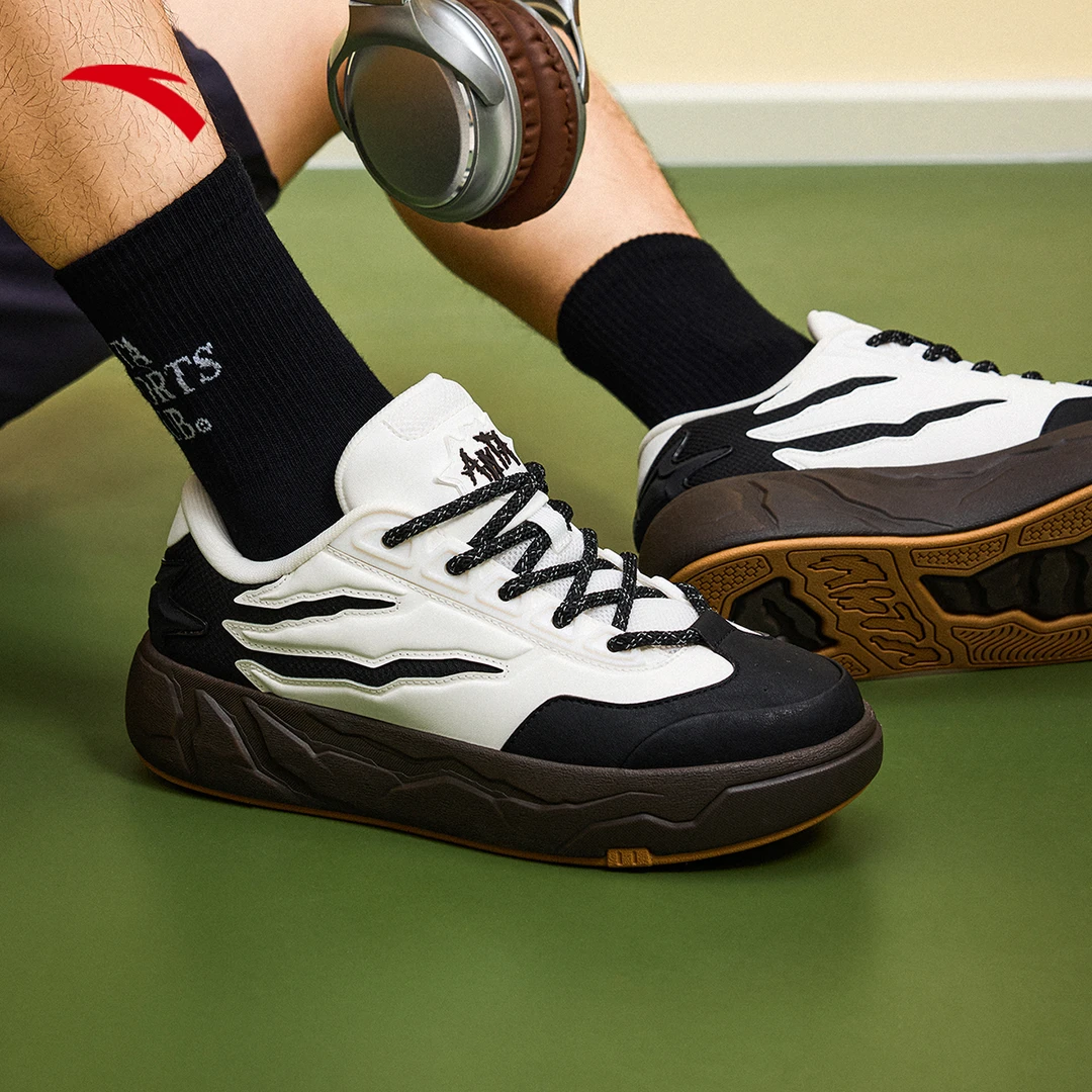 安踏霹雳潮酷板鞋夏季新款透气厚底低帮男款运动鞋时尚百搭休闲鞋