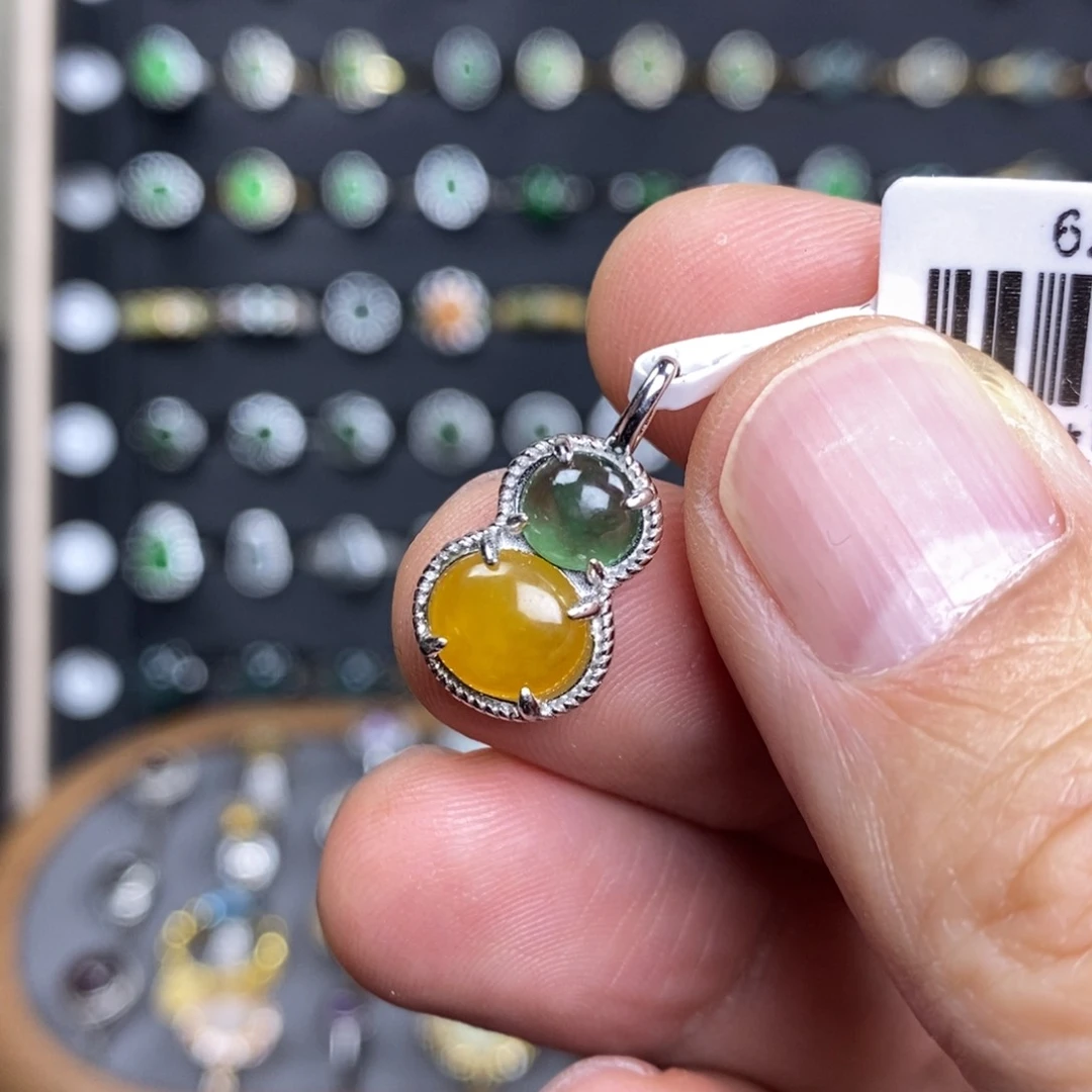 翡翠戒指银S925镶嵌