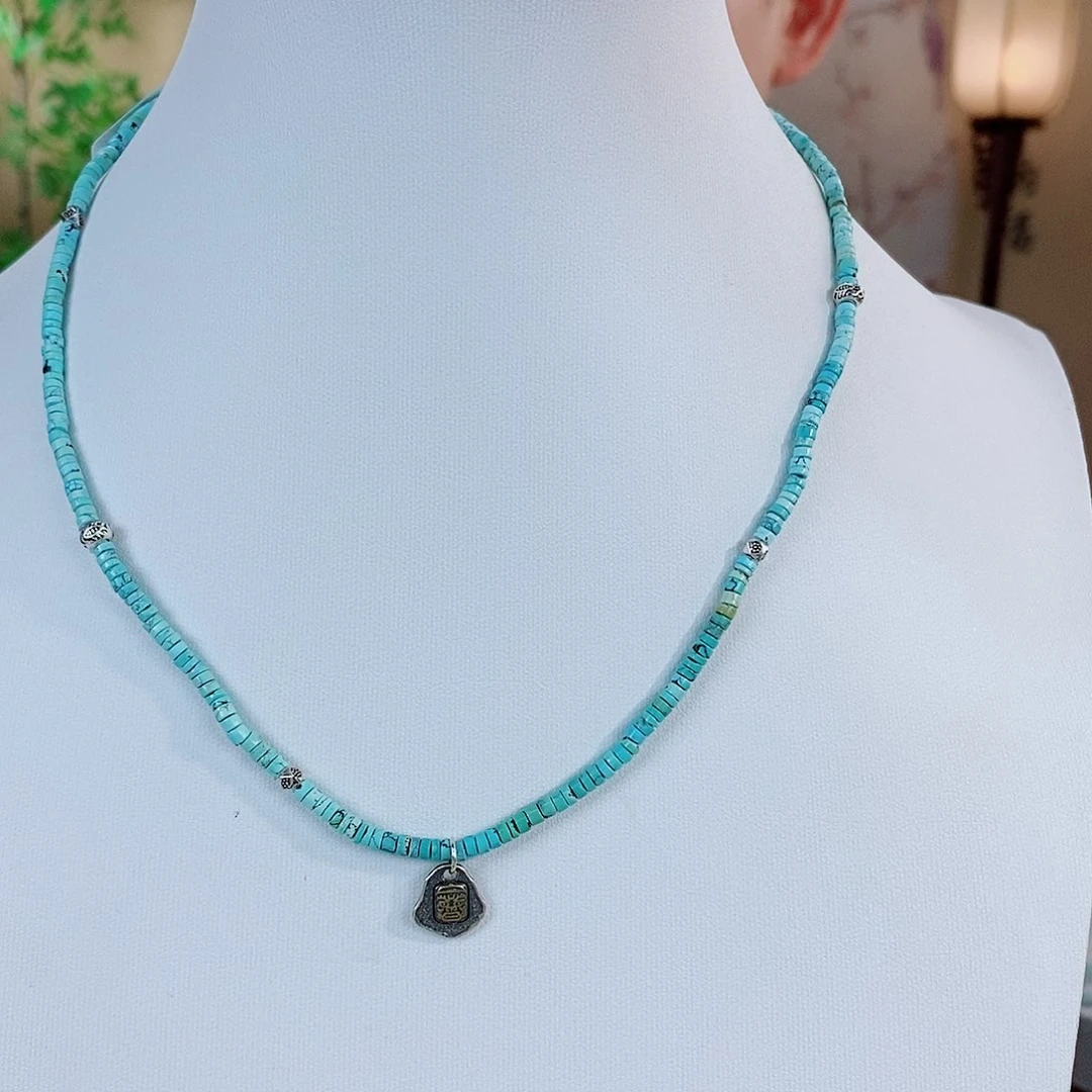 银S925镶嵌绿松石珠宝奇石