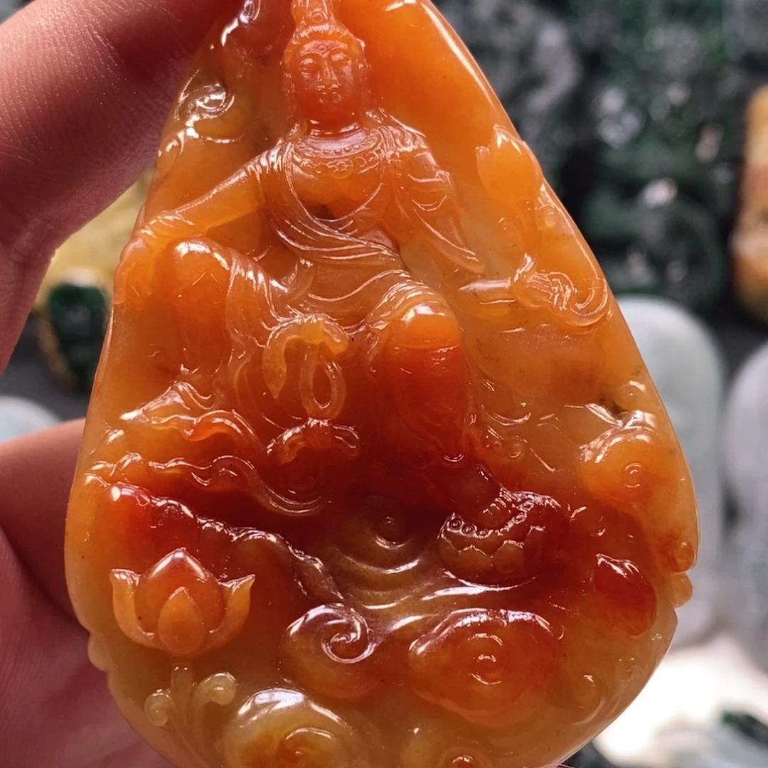 定制翡翠未镶嵌天然翡翠A货水月观音