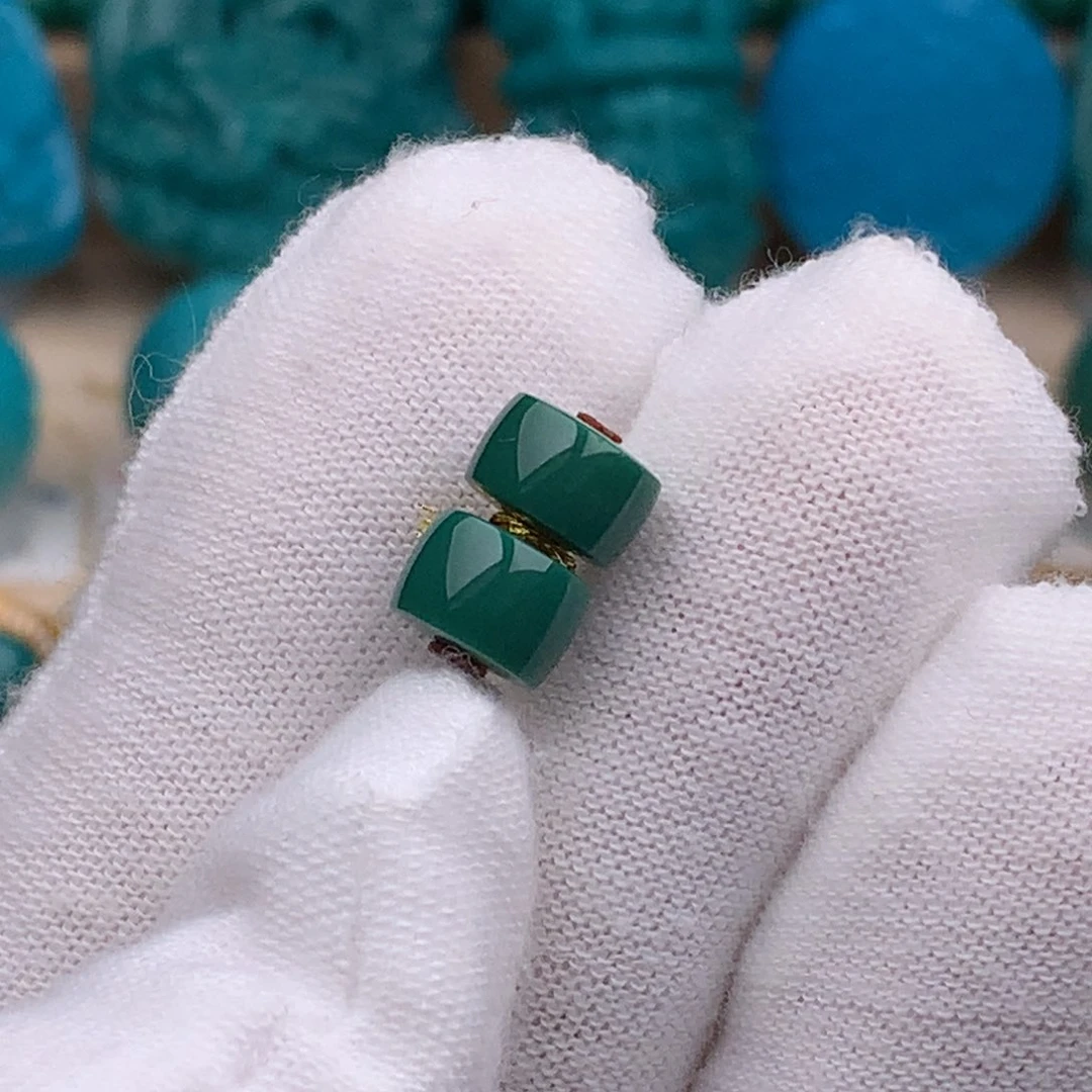 未镶嵌绿松石珠宝奇石8mm