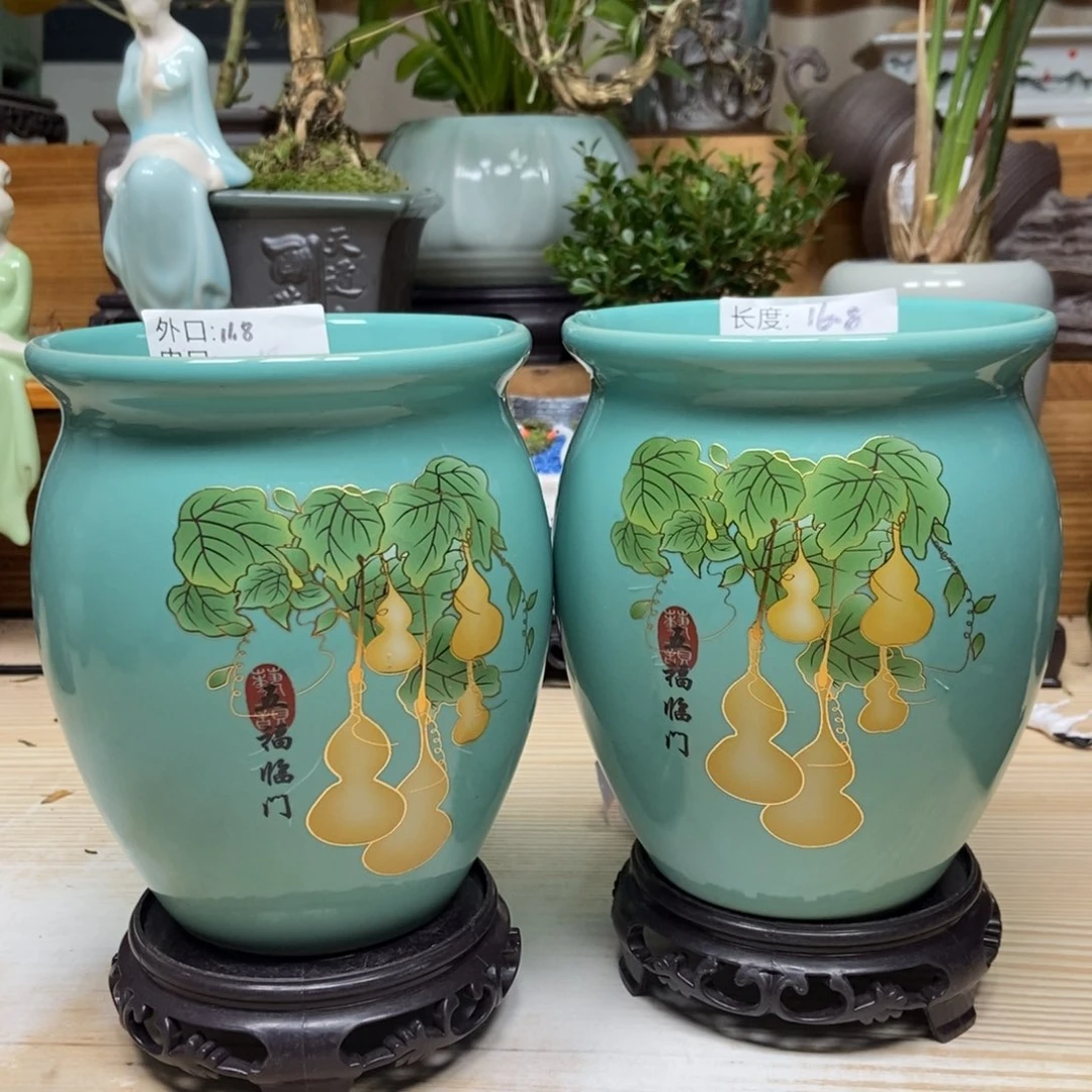 紫砂茶杯紫砂花盆陶瓷