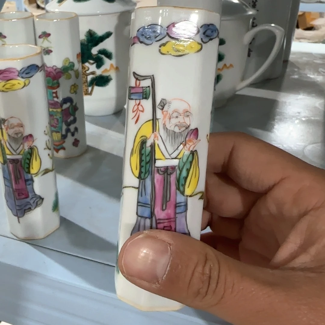 瓷片摆件手绘瓷器全部处理