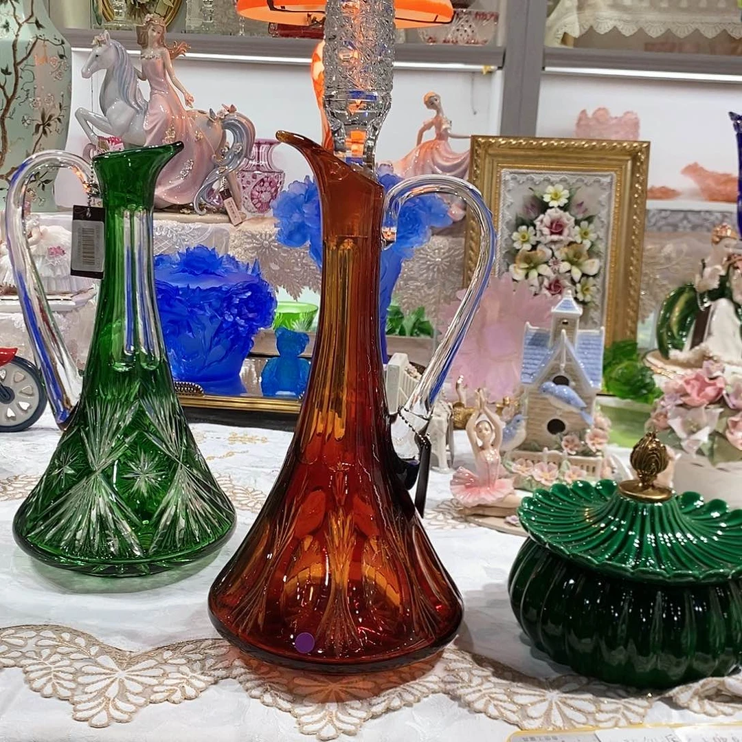 摆件X*QB1459进口水晶金红料酒樽大号