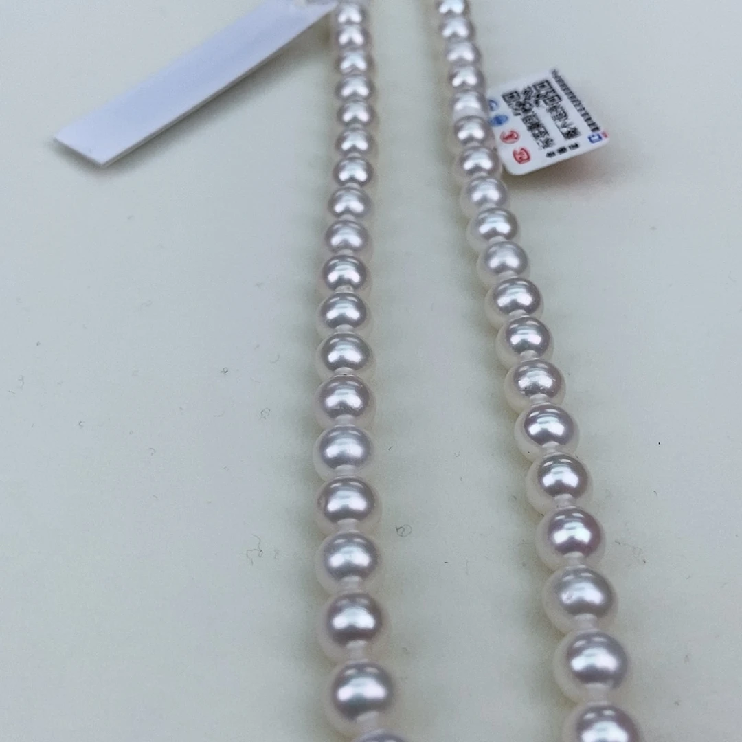 淡水珍珠7-8极光正圆冷白银S925镶嵌