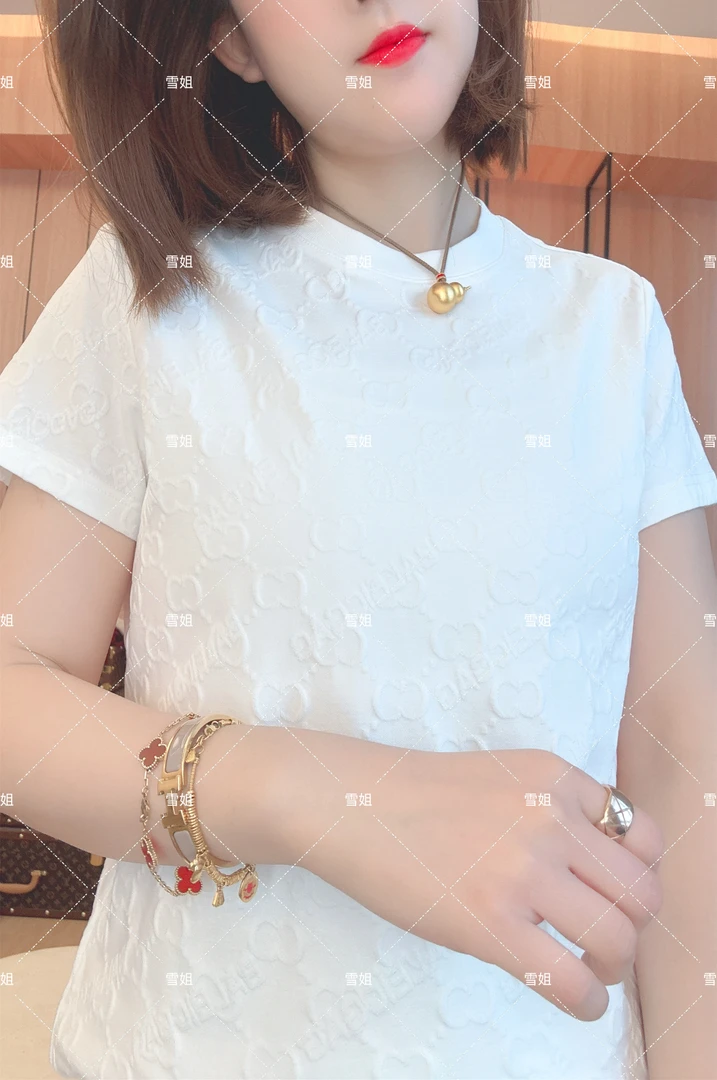 雪姐服饰「肌理纹圆领T」新款圆领肌理纹韩系T恤简约休闲纯色短袖