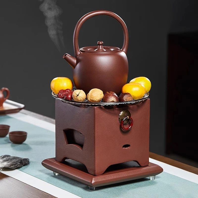 紫砂炭炉围炉煮茶烤火炉组合煮茶器具全套冬天室内家用煮茶壶茶炉
