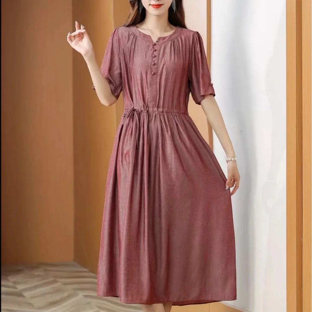 【时装高定款】贵粉修身印花连衣裙女装大码连衣裙