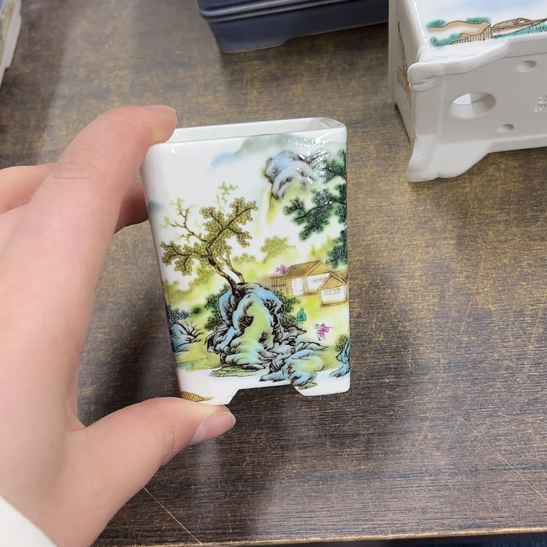 紫砂花盆141号瑕疵6/7cm