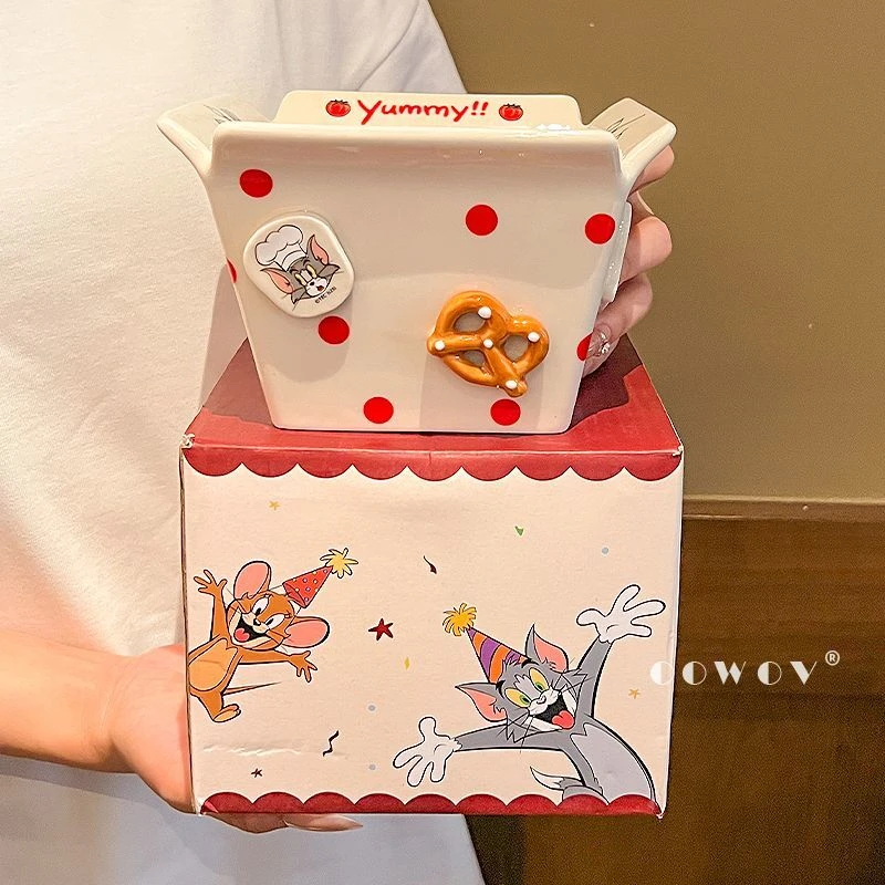 猫和老鼠联名陶瓷碗2025新款高颜值面饭碗家用沙拉碗餐具生日礼物