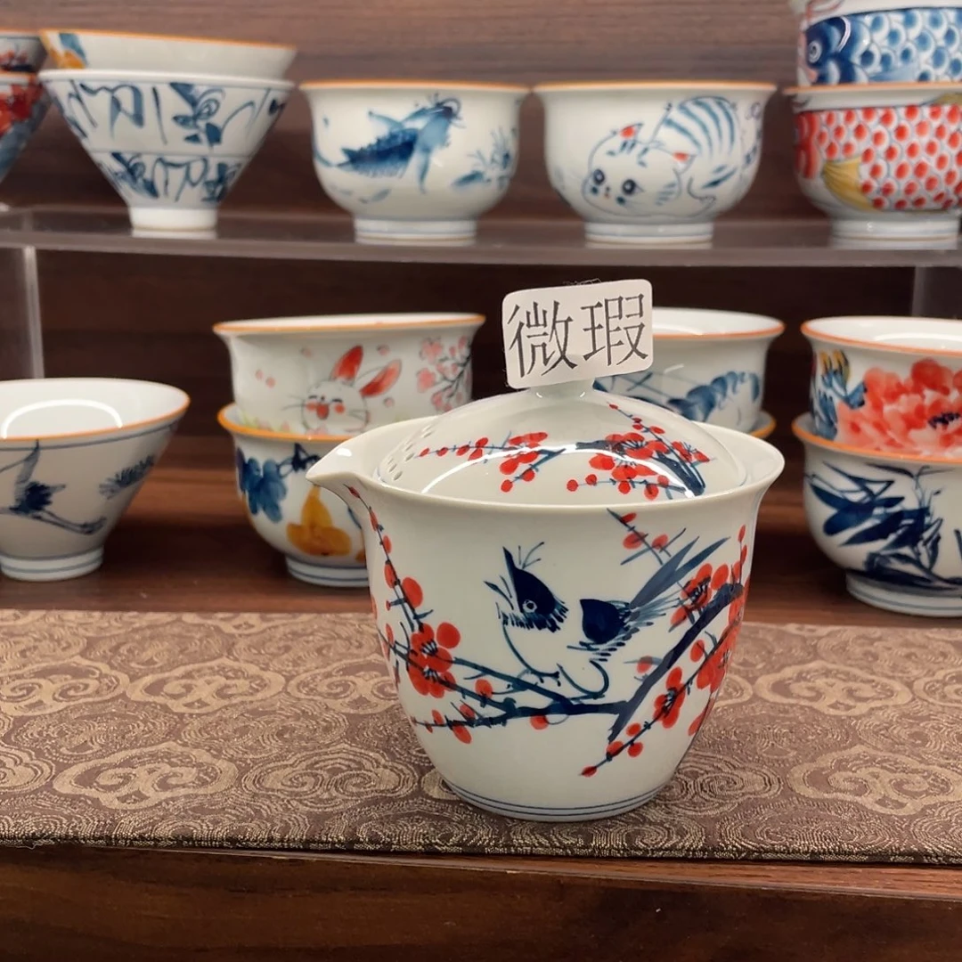 微瑕釉下彩纯手绘