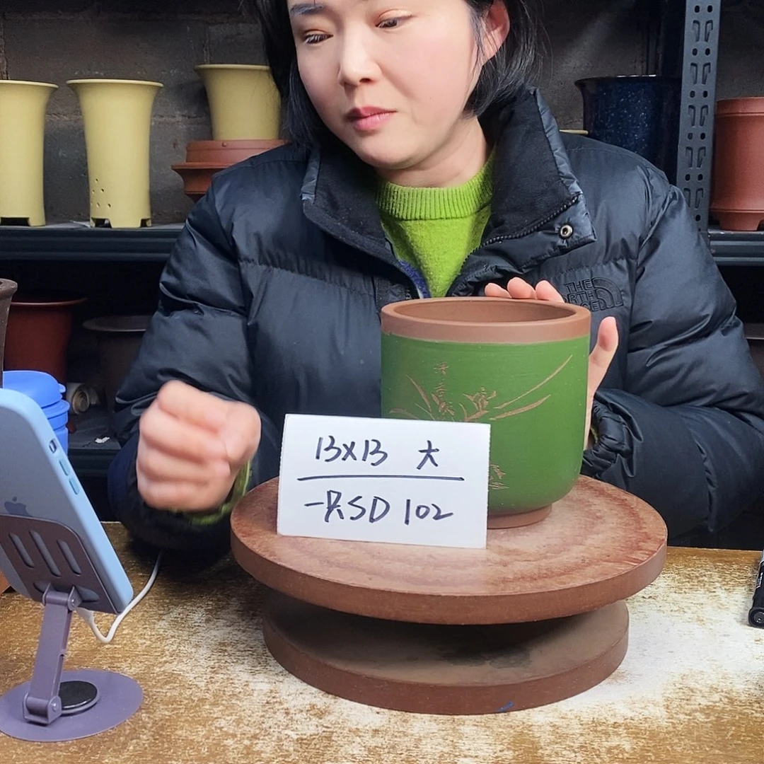 紫砂紫砂花盆一只SD102