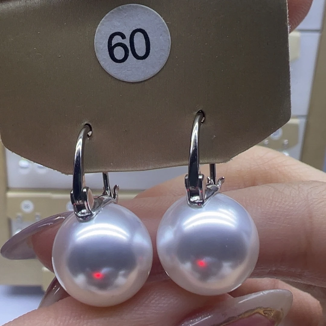 淡水珍珠耳饰银S925镶嵌