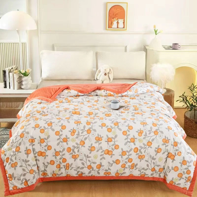 2025新款豆豆绒被子秋冬款加厚加绒单人双人宿舍亲肤保暖机洗