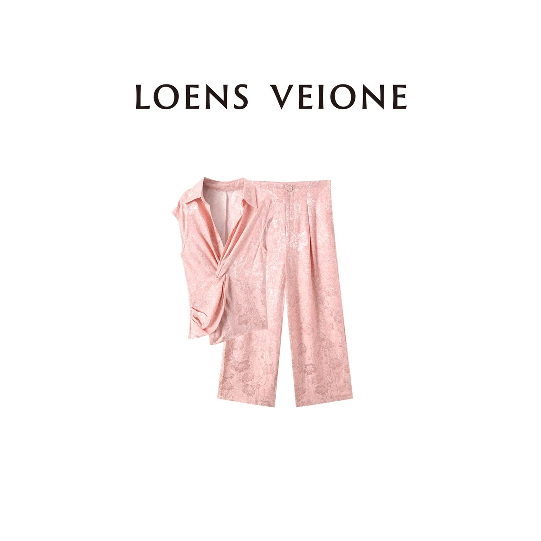 LOENS VEIONE/罗拉【亚麻+天丝+人丝+人棉】时尚套装25CVBD0153N
