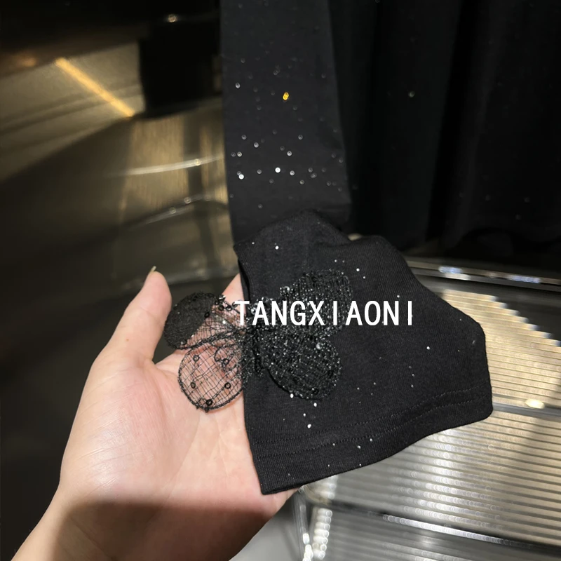 袖口蝶飞 闪闪上衣