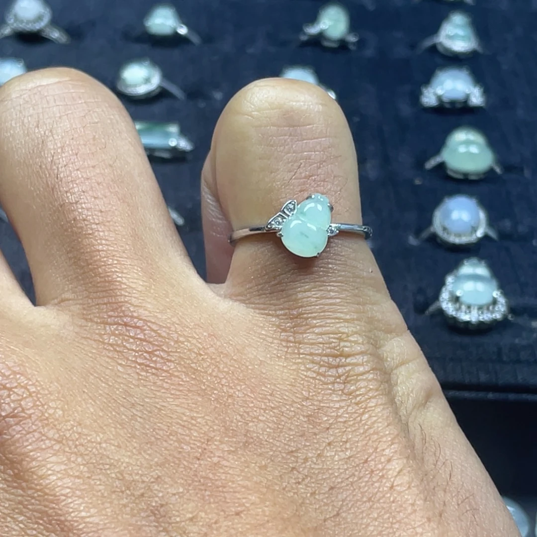 翡翠银S925镶嵌戒指