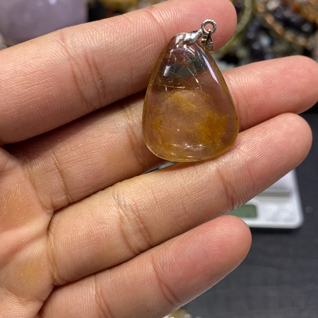 水晶手链未镶嵌同法吊坠三角