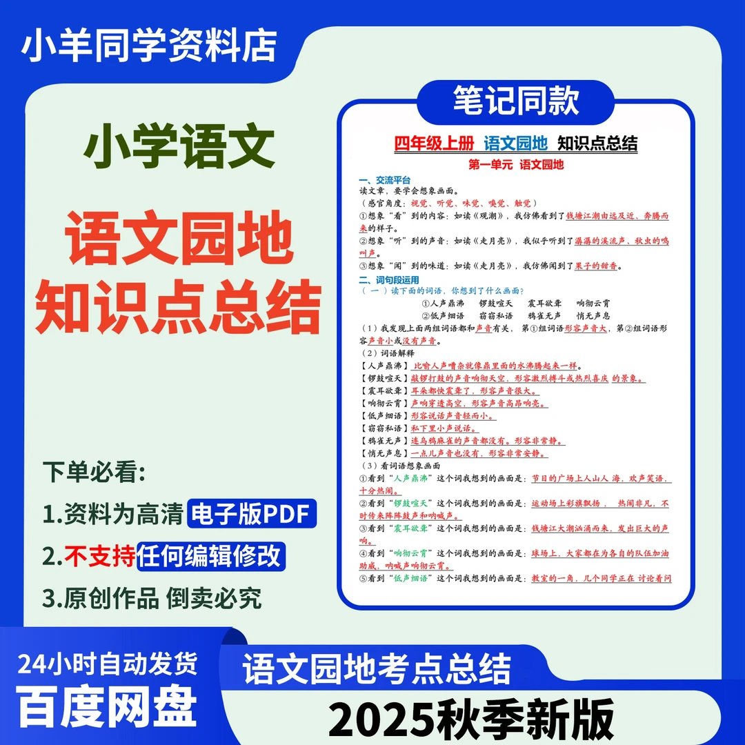2025秋版 ‖ 小学语文园地知识点总结【电子版】018
