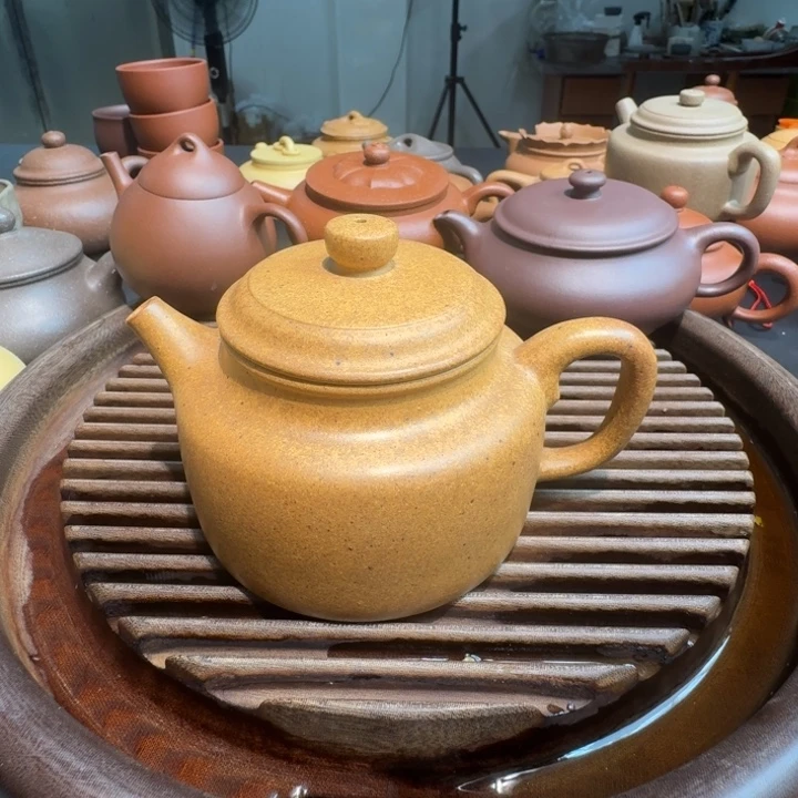 茶壶紫砂老段还原烧250cc得中