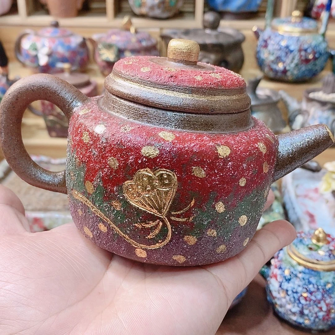 粗陶志野柴烧茶壶