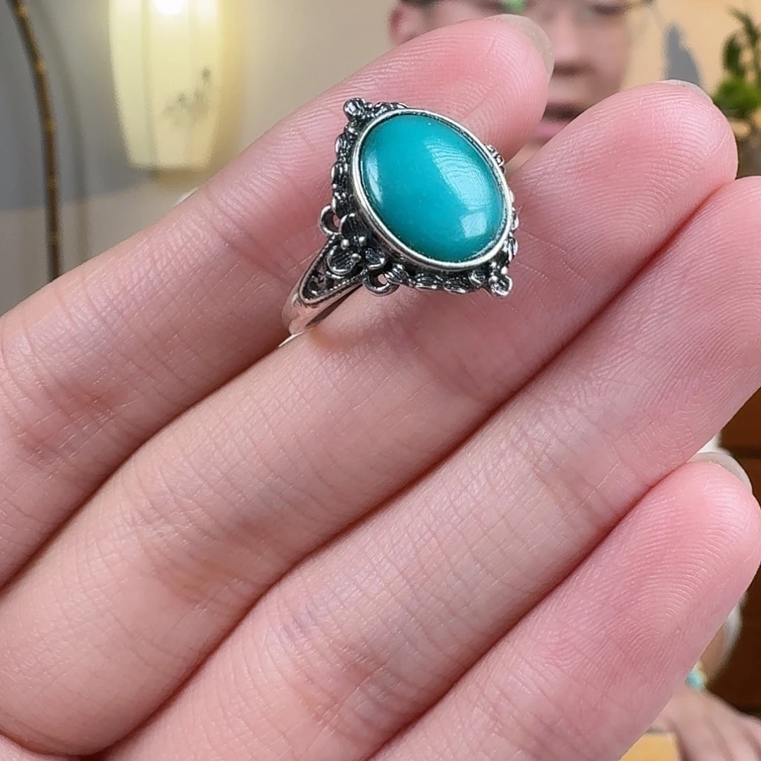 绿松石银S925镶嵌珠宝奇石3