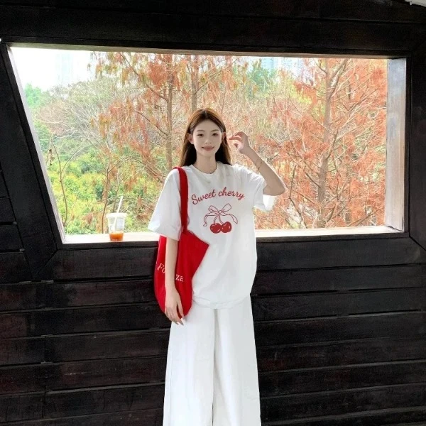 大码300斤100%纯棉重磅短袖t恤女装夏季宽松设计感半袖胖mm上衣服