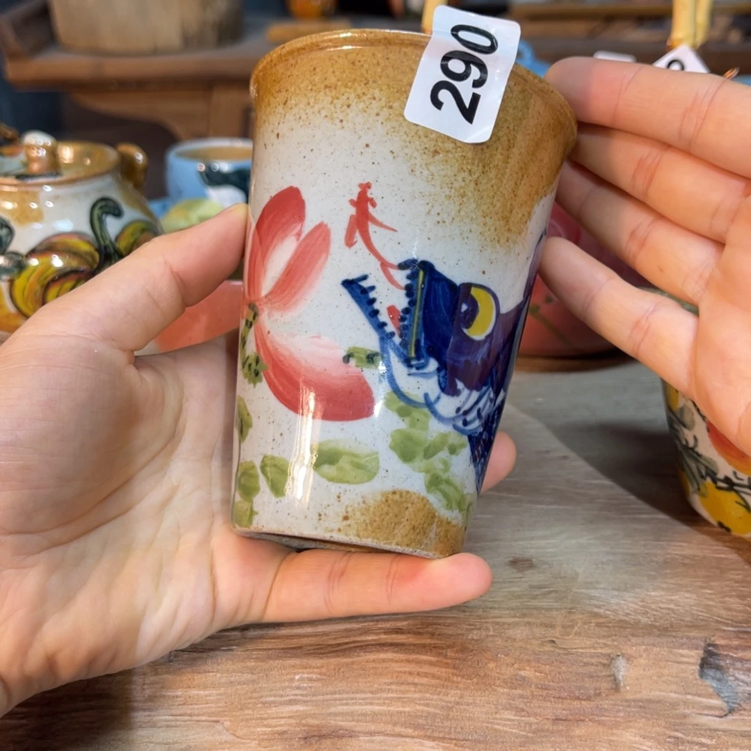 壶素浅陶瓷手工手绘