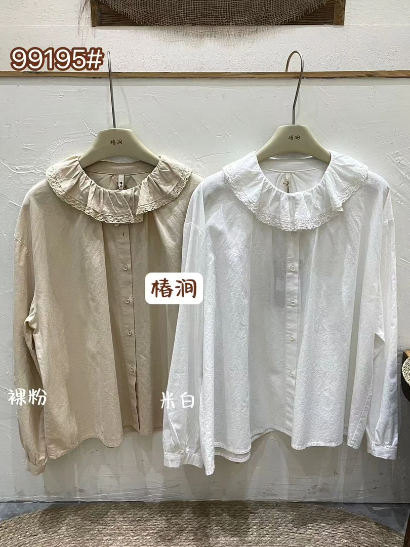 椿涧（99195）日系时尚复古衬衫（春季新款）kc