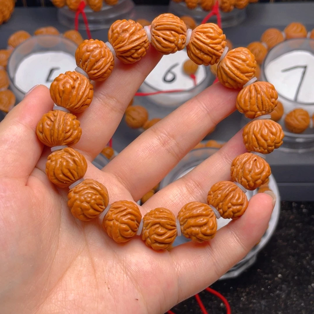 桃核手串原装金蝉纹4