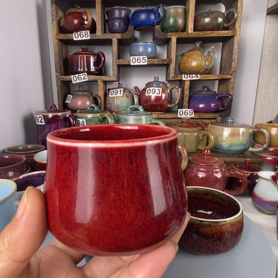 中国神后钧瓷茶具瑕疵处理