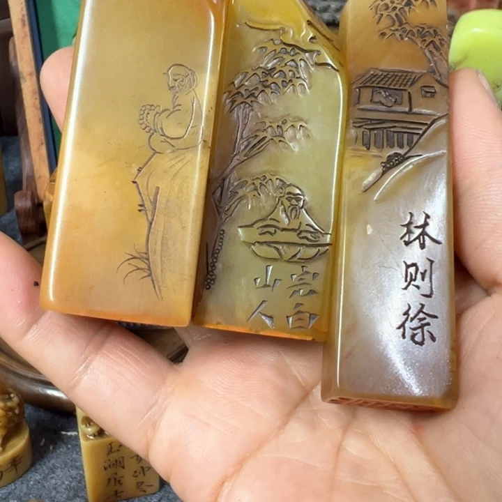 石材栢*印章漂亮手工制作