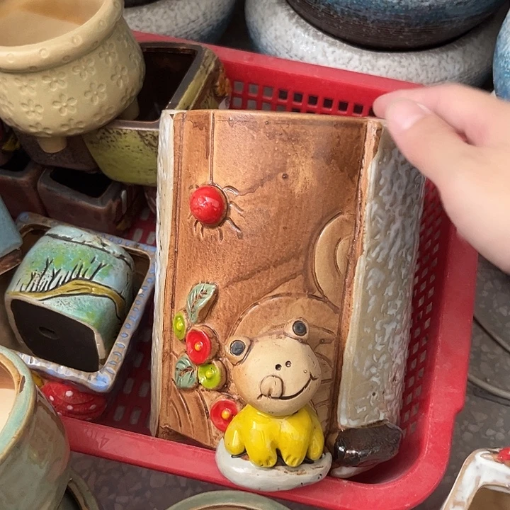 紫砂花盆粗陶材质多肉花盆