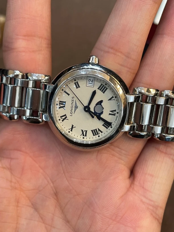 99新 Longines/浪琴 心月/月相石英女表L81154716，24年11月全套