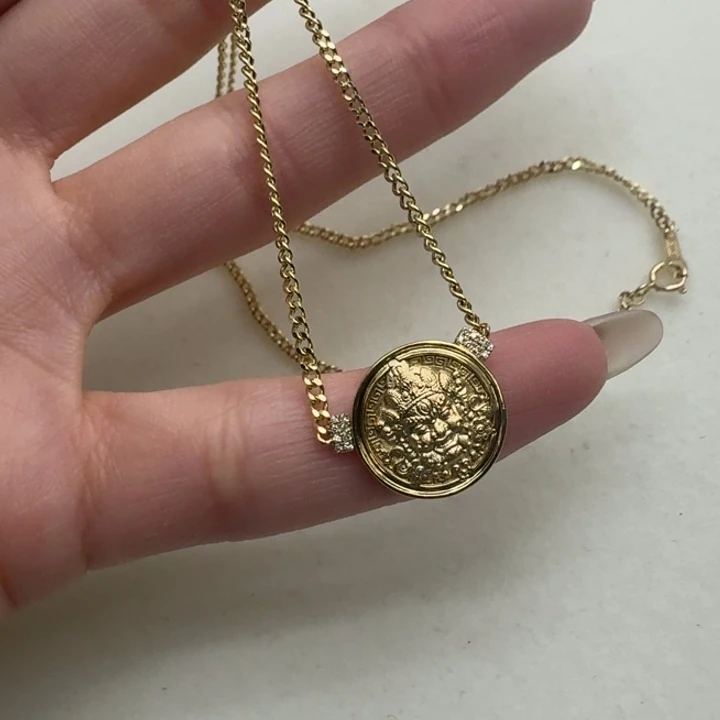 钻石颈饰18K金镶嵌成品