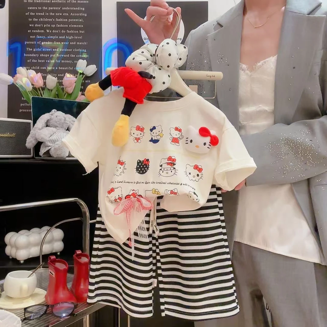 直播间过款链接   2025男女童 短袖短裤精品套装