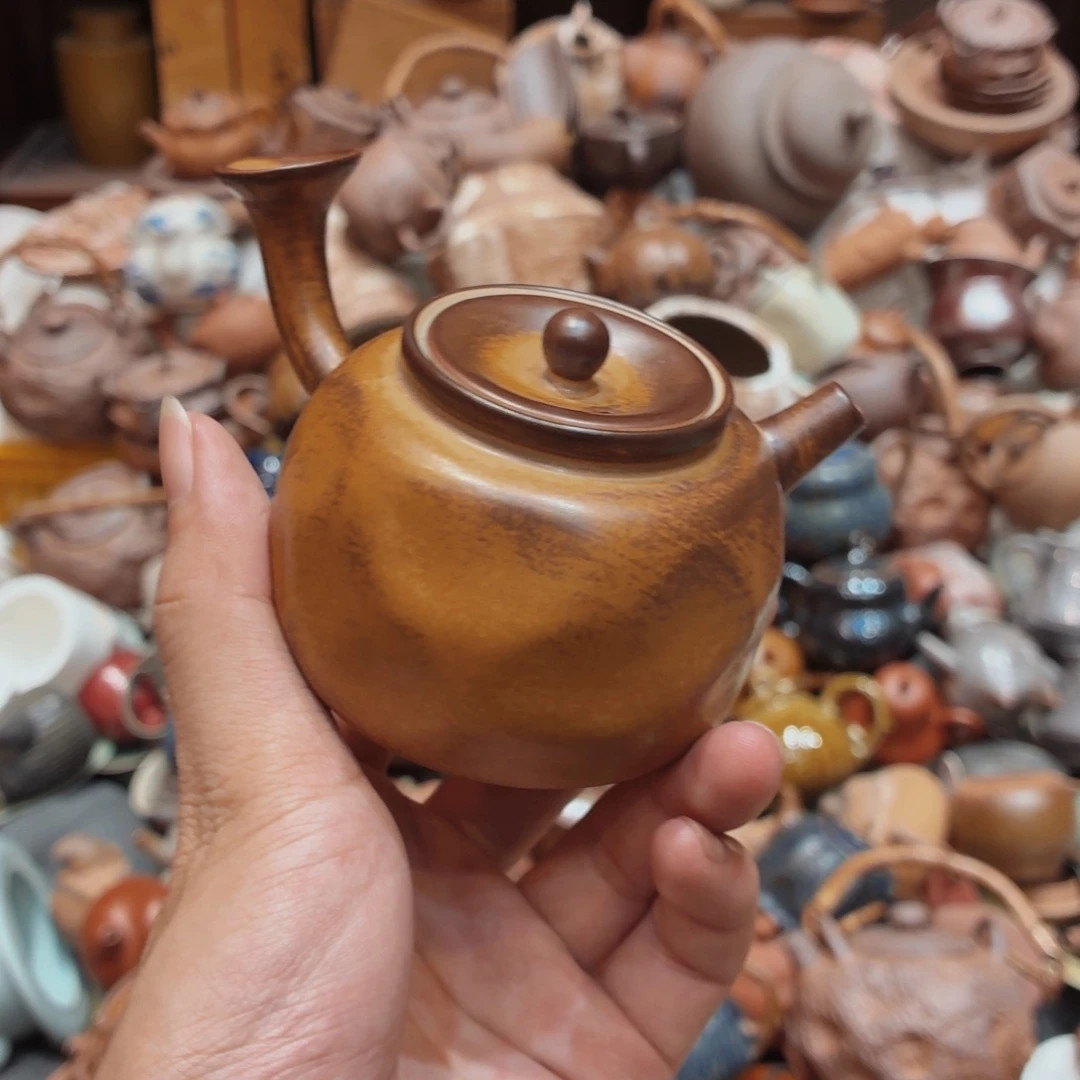 柴烧老岩泥高温茶器皿