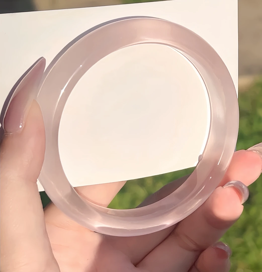 非金属玻璃手镯 冰冰粉56圈口