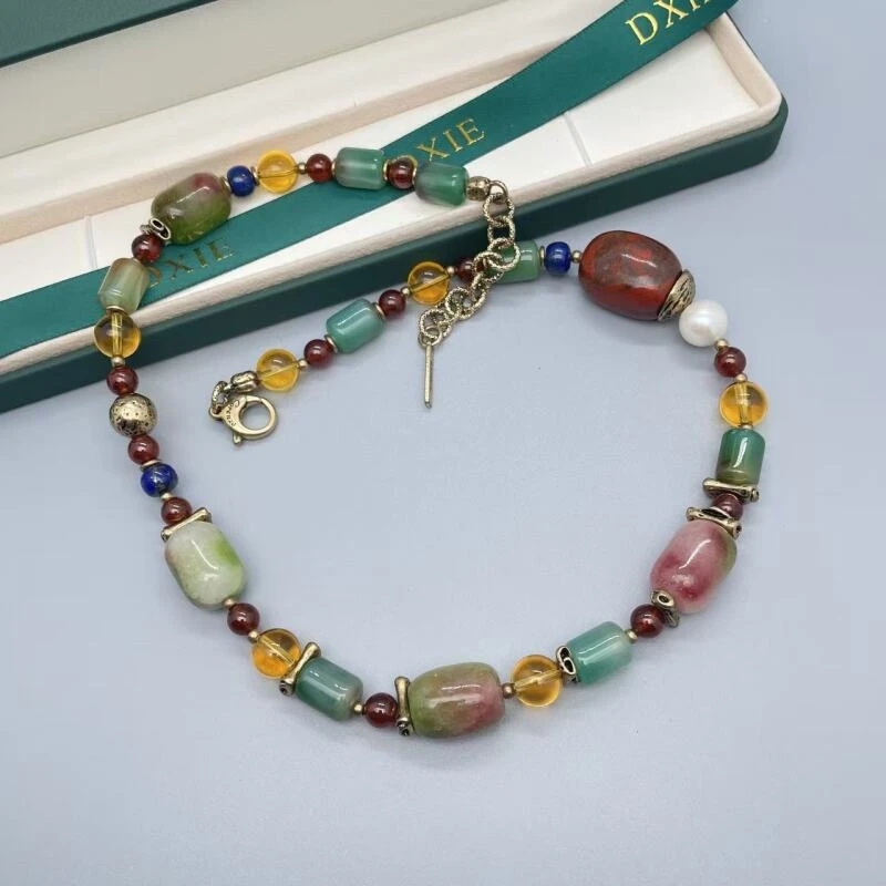 非金属仿珍珠项链 DXIE铜合金项链欧洲手工设计精致复古NP426