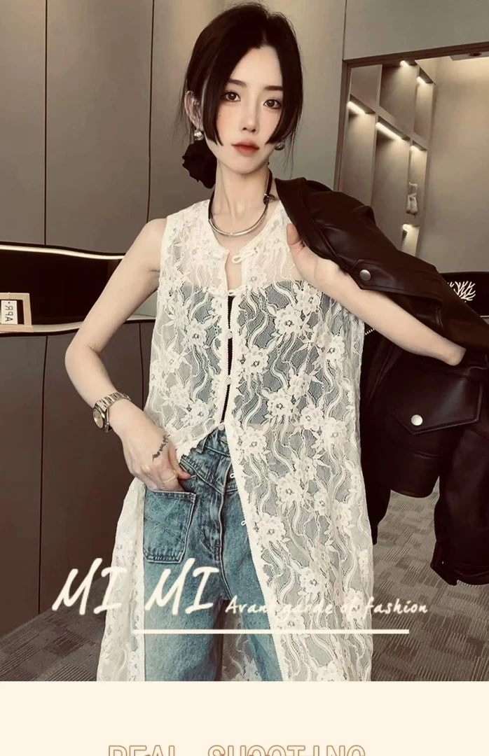 【高奢•墨雪】NN316重工国风蕾丝气质开叉连衣裙