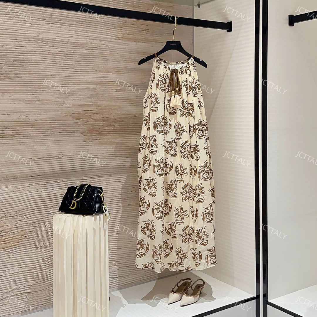 泽天专属度假风夏季新款短袖显瘦国风系减龄碎花连衣裙宽松W-A161